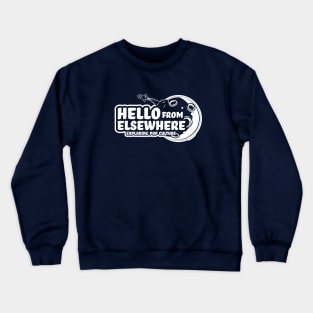 Hello from Elsewhere - White Logo Crewneck Sweatshirt